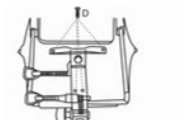 Passo 7: Parafuse o suporte no assento.